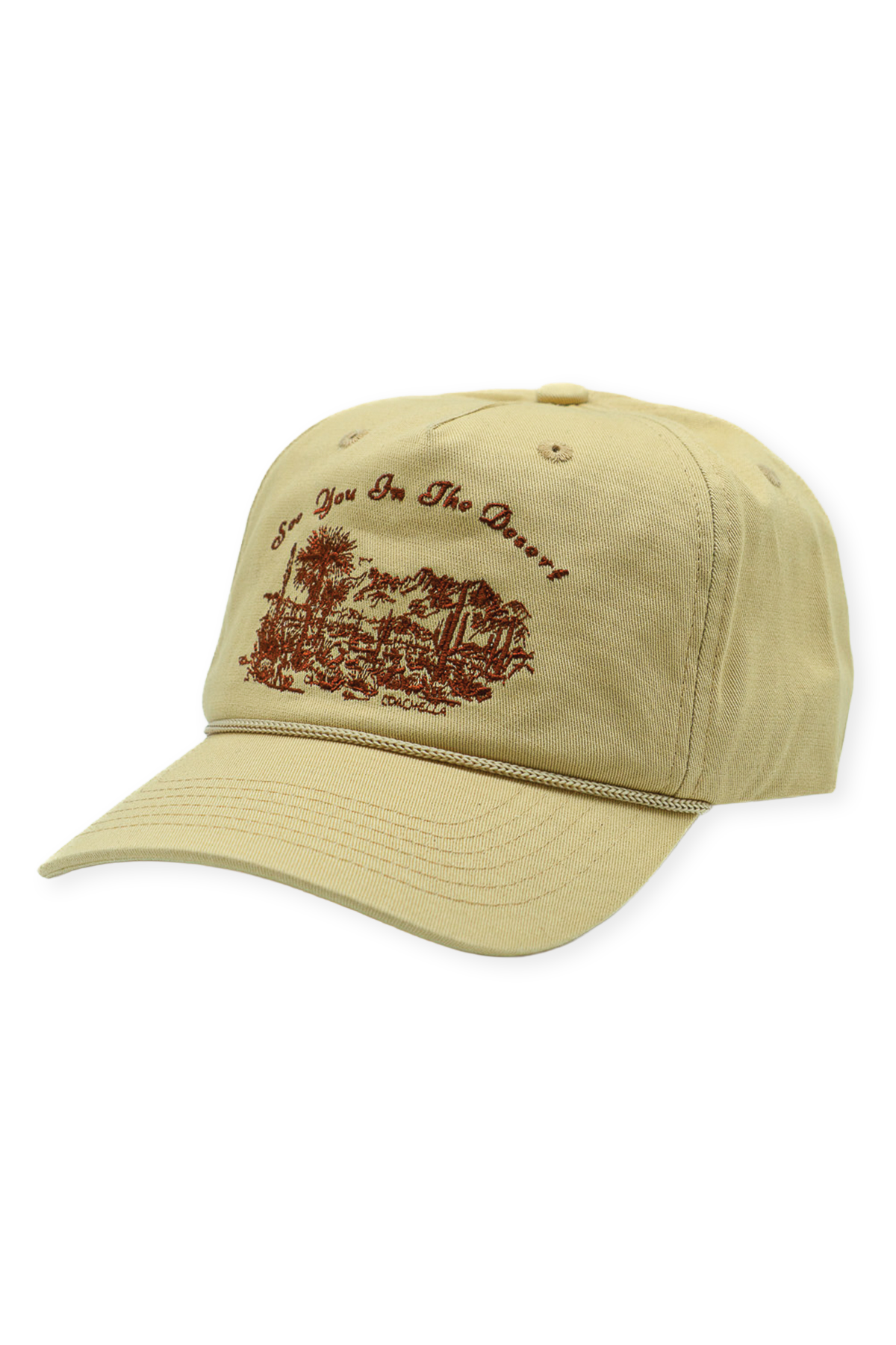 The Coachella Desert Sketchbook Poppy hat and its desert artwork