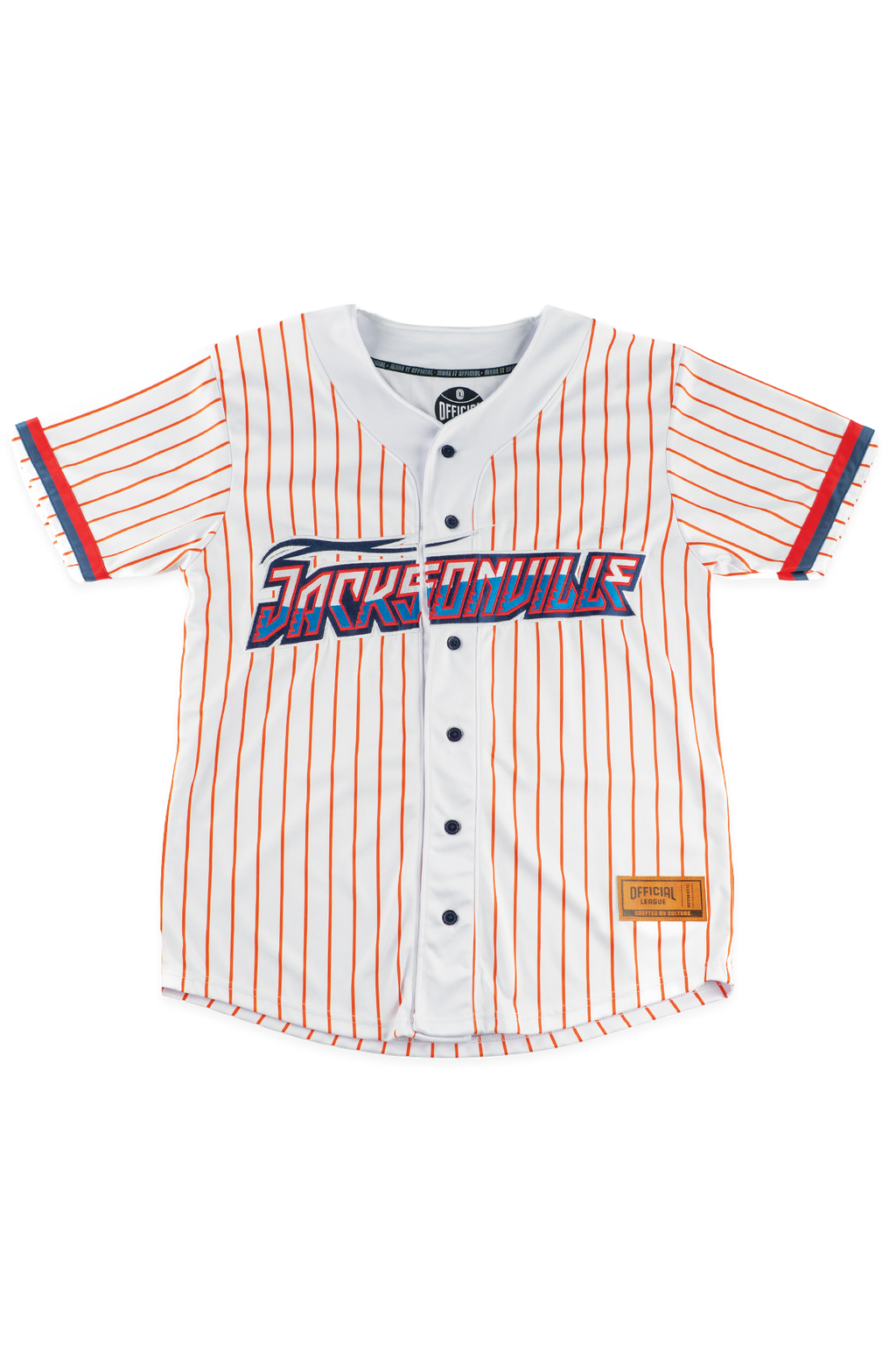 Flipturn x Jacksonville Jumbo Shrimp ] Pinstripe White Jersey