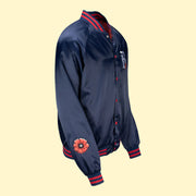 [ bay fc ] navy satin poppy jacket