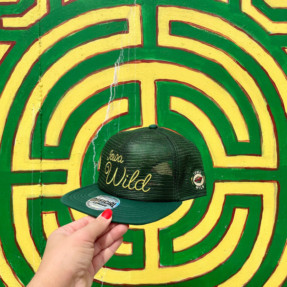 Iowa Wild collaboration worn by a model