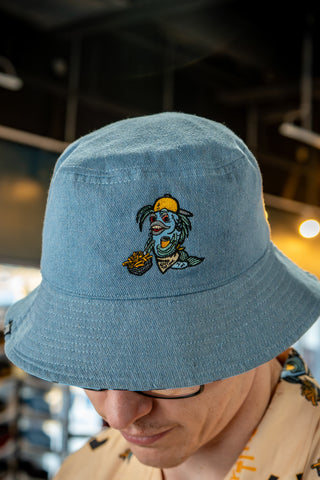 [ Lake County Fish Fry’s ] Reversible Denim Bucket - Official League