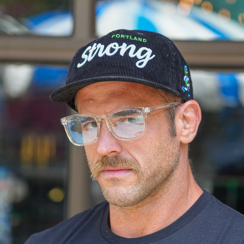 Roderick Strong Portland Strong hat worn by a model