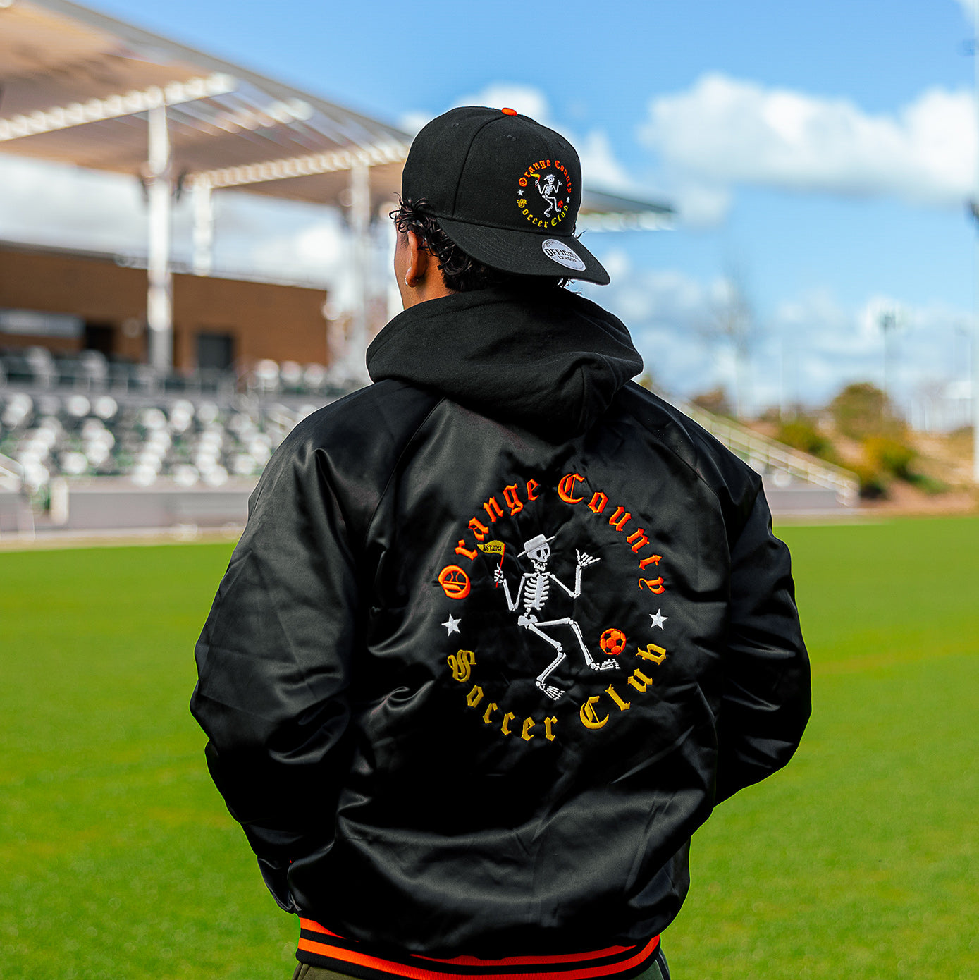 [ oc soccer club x social distortion ] satin jacket - Official League