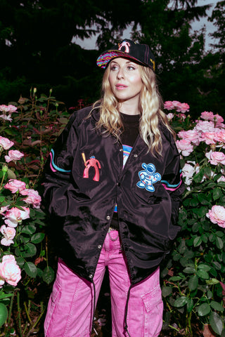 [ The Flaming Lips x Oklahoma City Comets ] Pink Robot Astro Coach Jacket