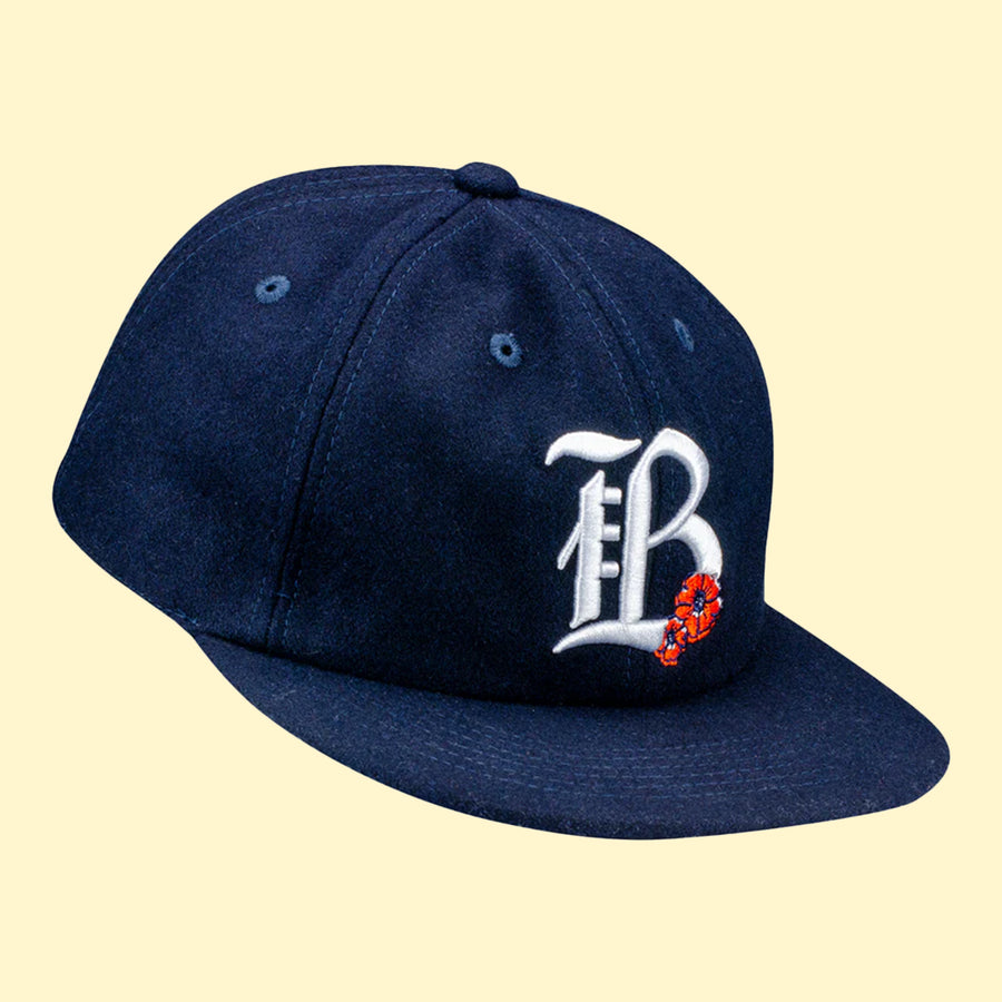 [ bay fc ] wooly navy poppy hat