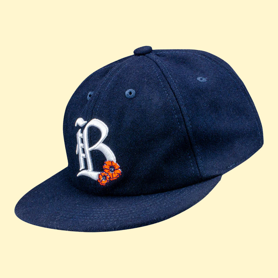 [ bay fc ] wooly navy poppy hat