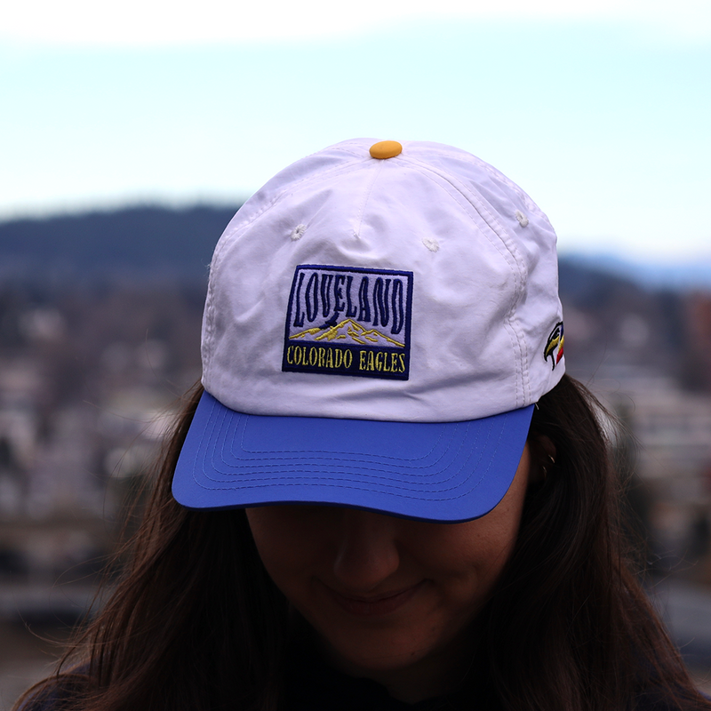 Colorado Eagles collaboration worn by a model