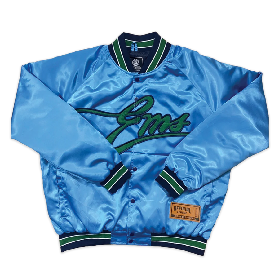 [ eugene emeralds ] vintage satin bomber jacket