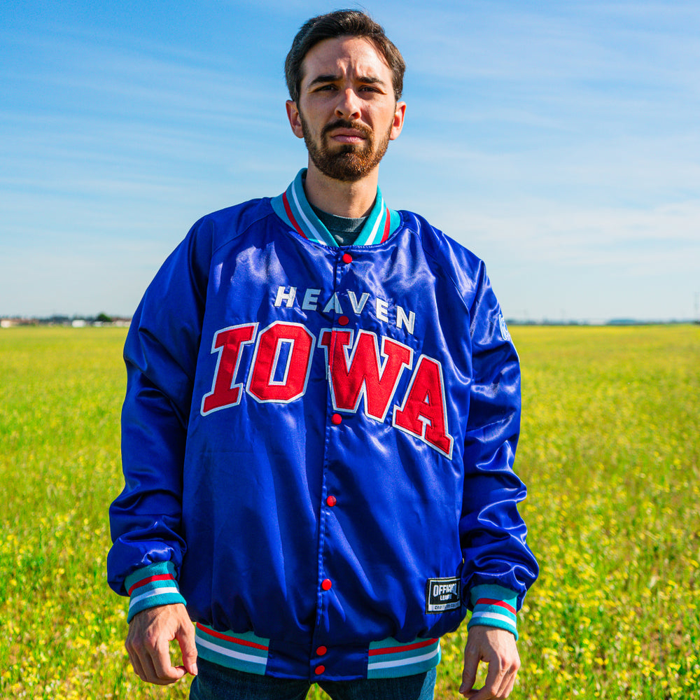 [ Fall Out Boy X Iowa Cubs ] Heaven Iowa Satin Jacket