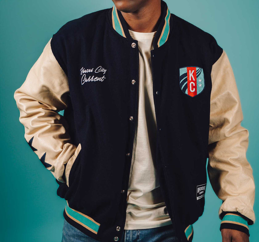 [ kc current ] unisex letterman jacket