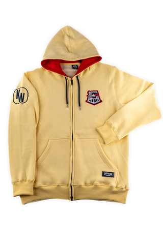 Koe Wetzel x Round Rock Express hoodie chest and sleeve detail