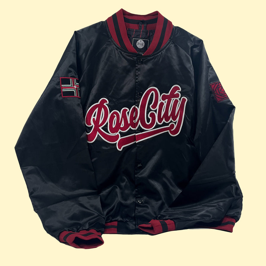 [ rose city riveters ] rose city satin jacket