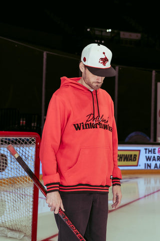 Portland Winterhawks Horseman Hat worn by a model