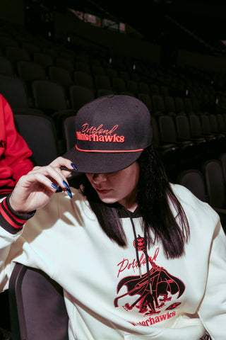 Portland Winterhawks Script Hat worn by a model