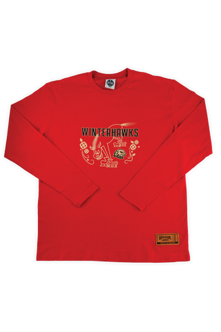 [ Portland Winterhawks ] Fire Horse Long Sleeve Tee - Official League