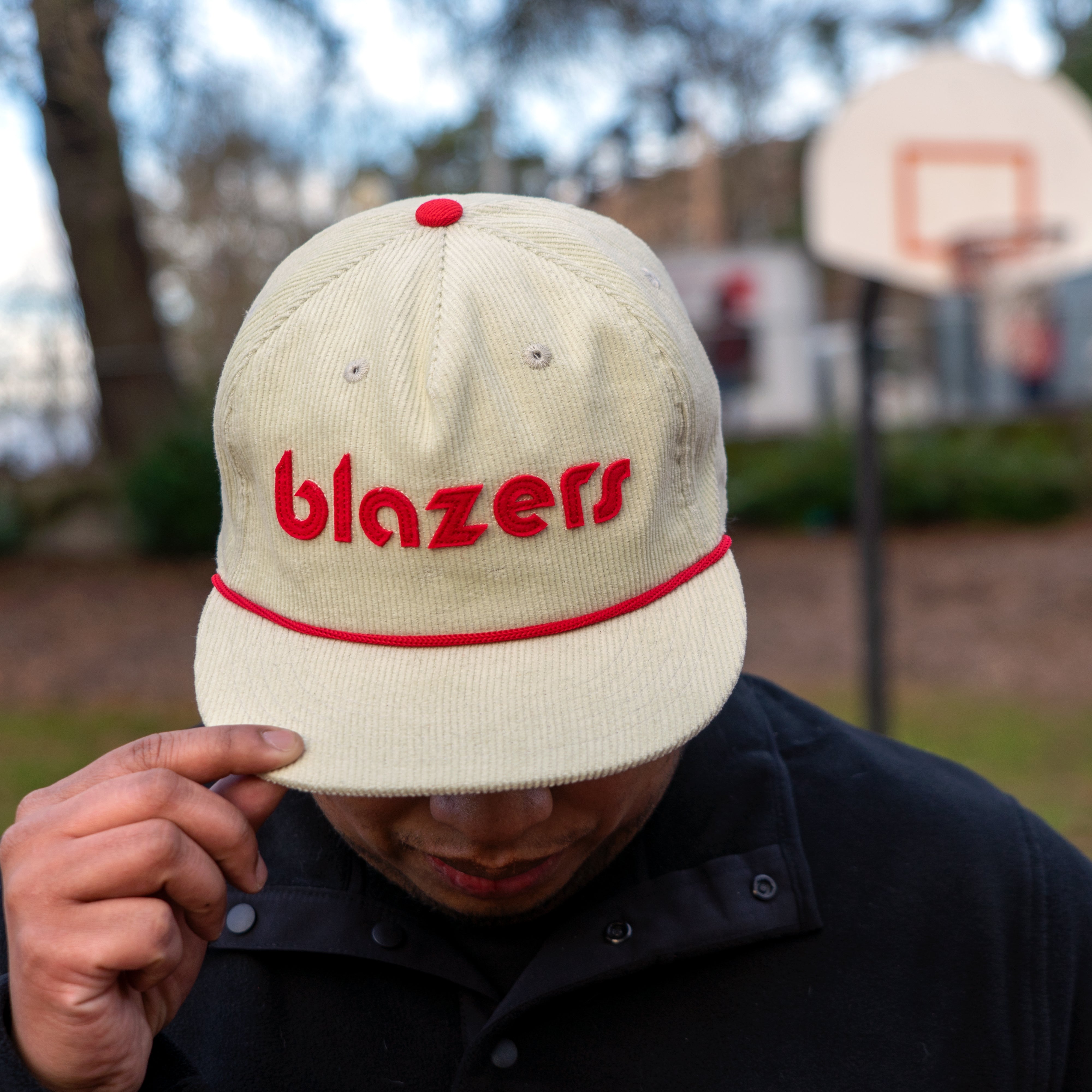 official league x portland trail blazers cream corduroy hat